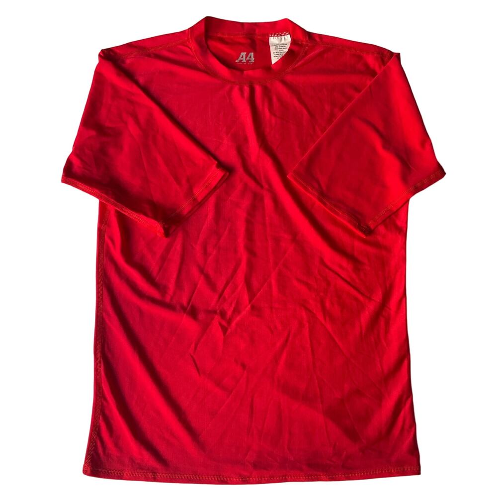 A4 Women’s Short Sleeve T-shirt size L, Solid Red